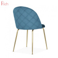 Europe Modern Design Furniture Gold Finish Velvet Restaurant Chair Stainless Steel Dinning Chair